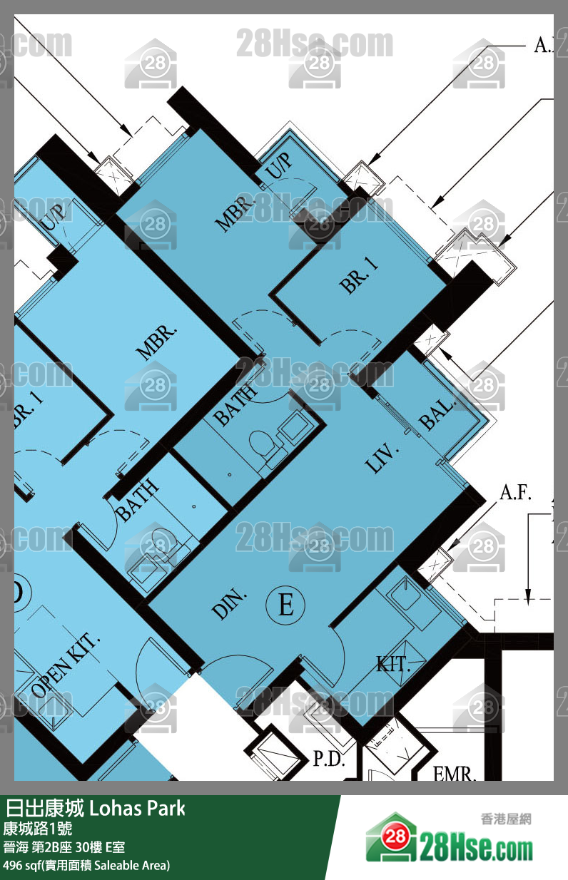 晋海 晋海 第2B座 30楼 E室 平面图