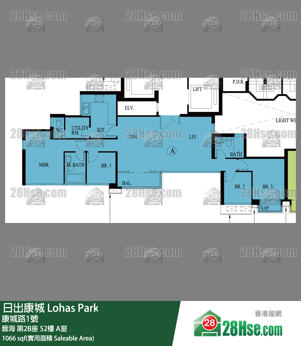 晋海 晋海 第2B座 52楼 A室 平面图