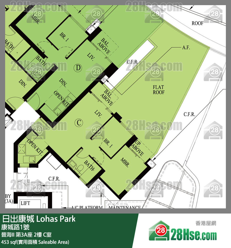 晋海II 单位平面图(由 28Hse 提供)