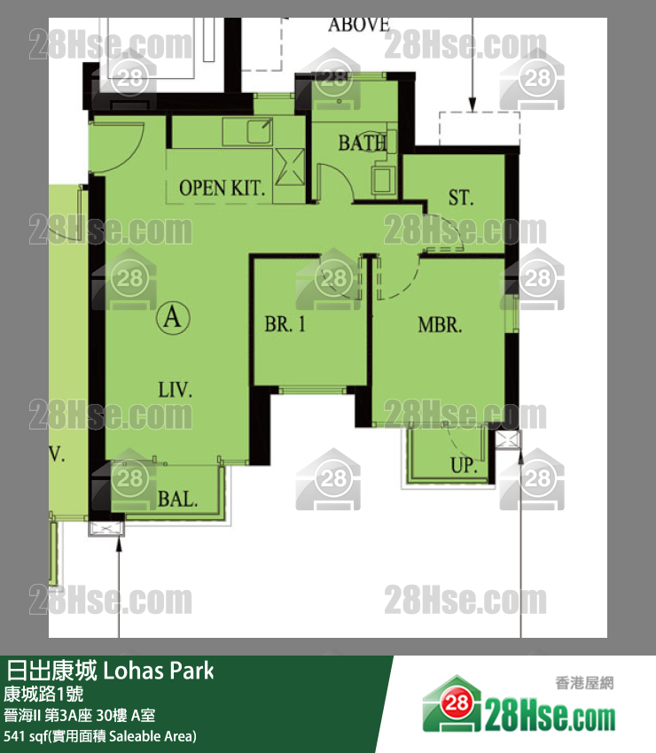 晉海II 晉海II 第3A座 30樓 A室 平面圖