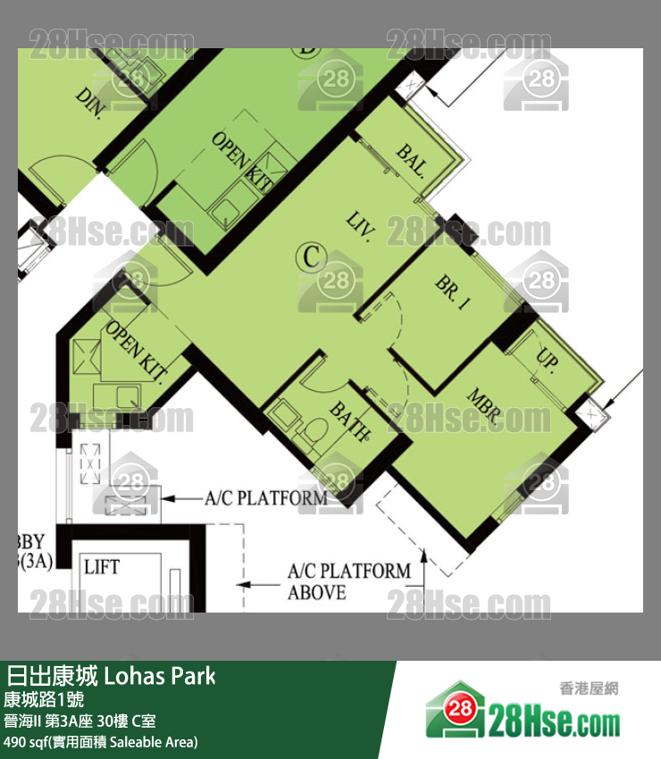 晉海II 晉海II 第3A座 30樓 C室 平面圖
