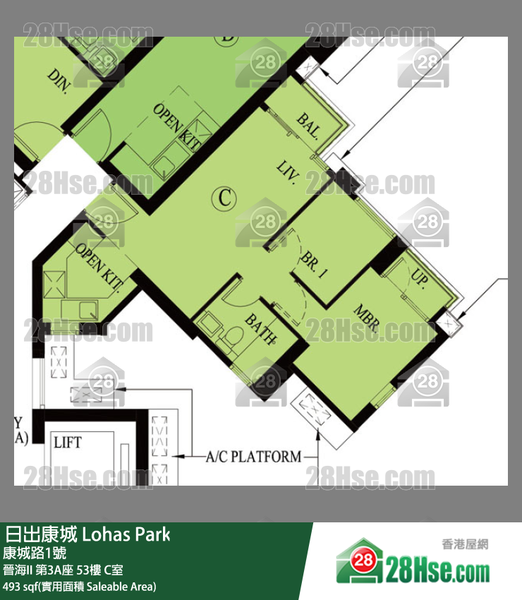 晉海II 晉海II 第3A座 53樓 C室 平面圖