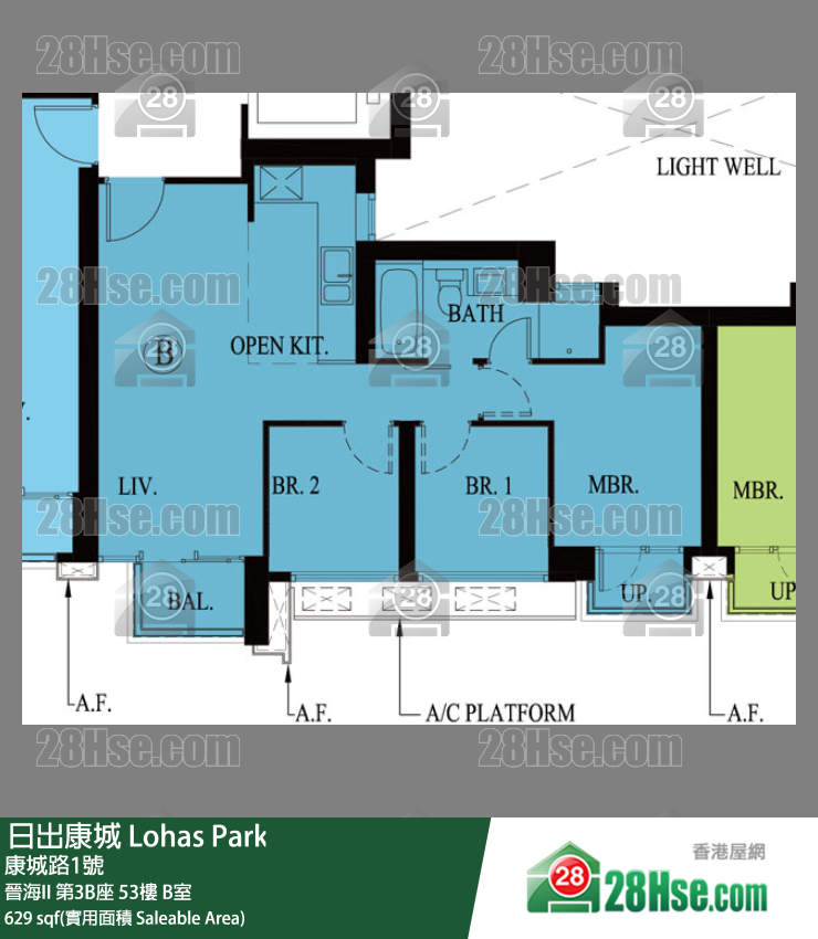晉海II 晉海II 第3B座 53樓 B室 平面圖
