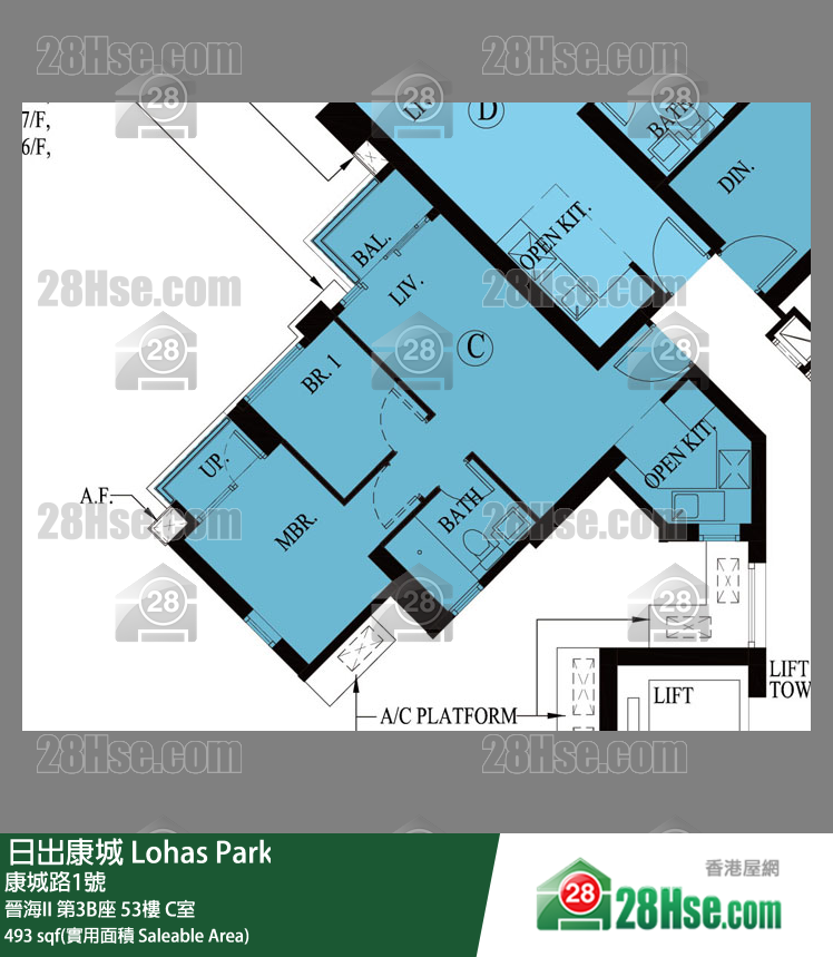 晉海II 晉海II 第3B座 53樓 C室 平面圖