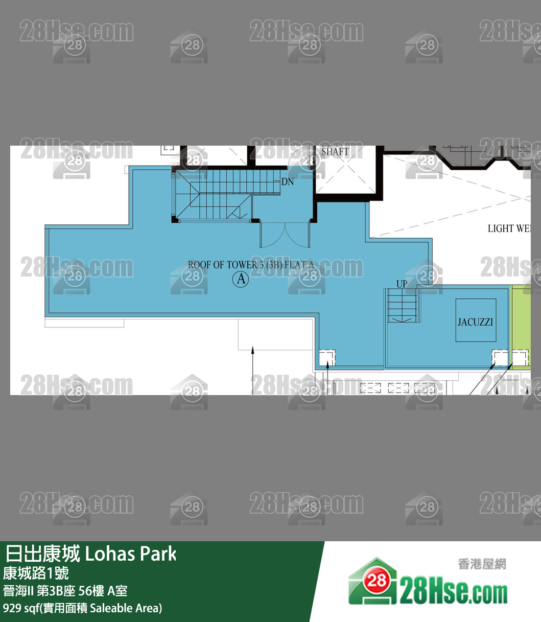 晉海II 第3B座 56樓 A室 平面圖