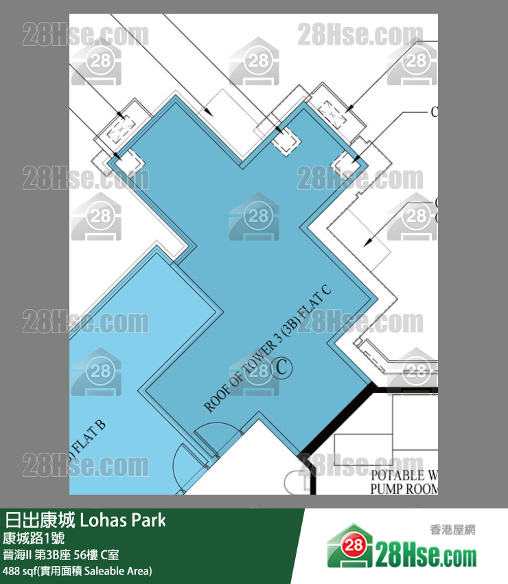 晉海II 晉海II 第3B座 56樓 C室 平面圖