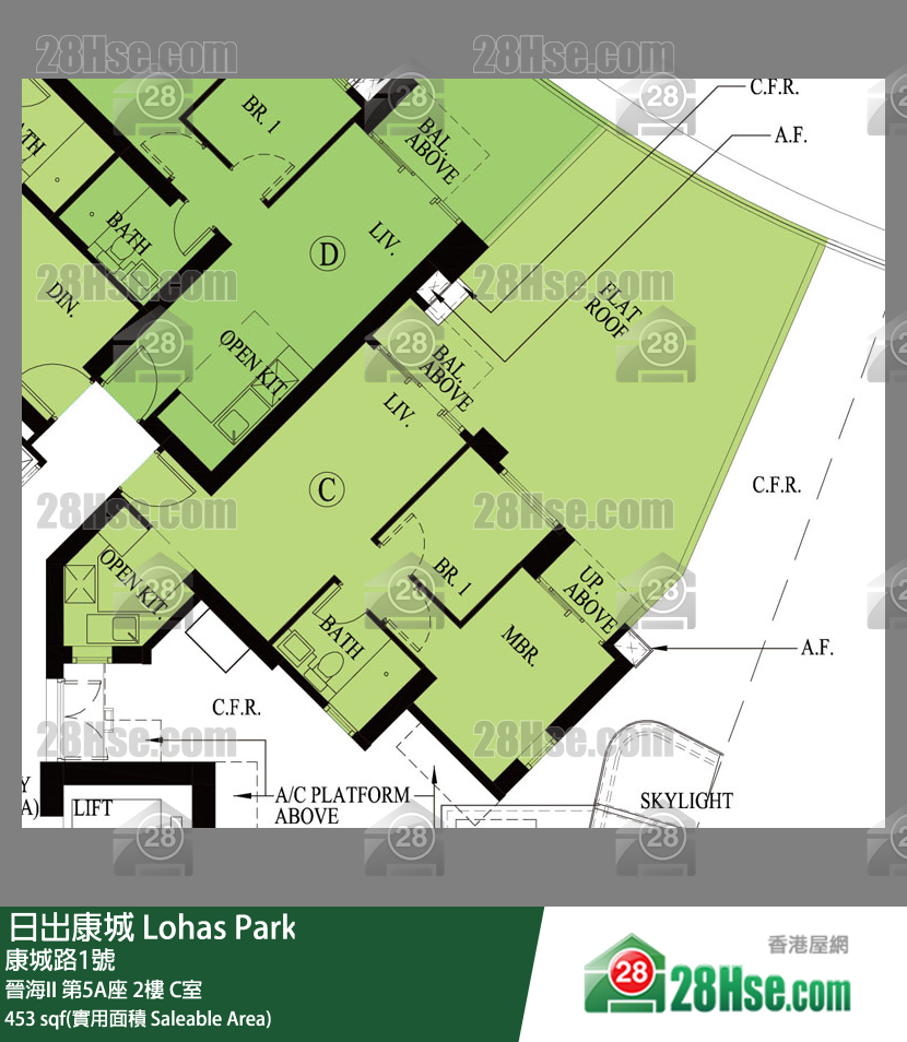 晉海II 第5A座2樓 C室 平面圖