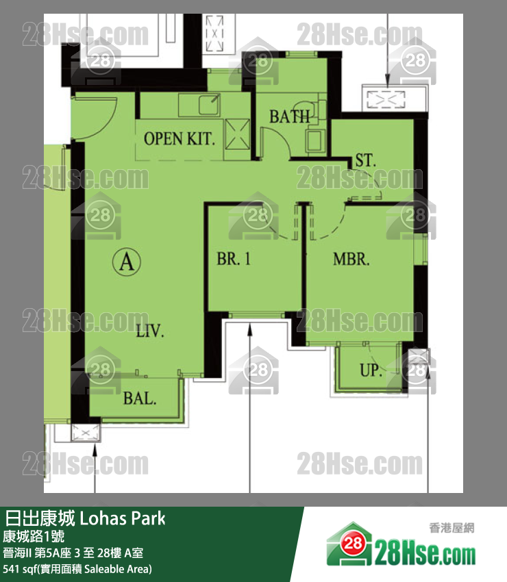 晉海II 晉海II 第5A座 25樓 A室 平面圖