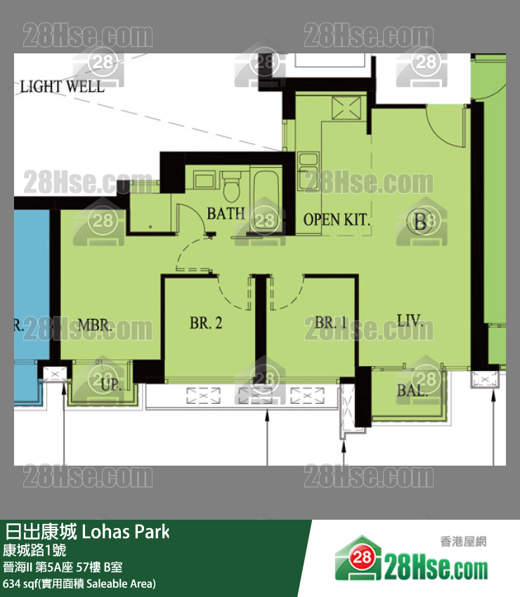 晉海II 晉海II 第5A座 57樓 B室 平面圖