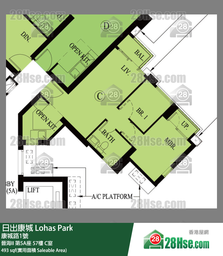 晉海II 晉海II 第5A座 57樓 C室 平面圖