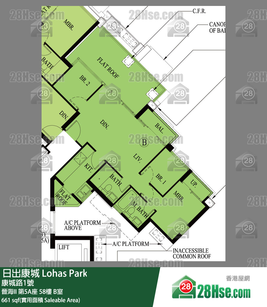 晉海II 晉海II 第5A座 58樓 B室 平面圖