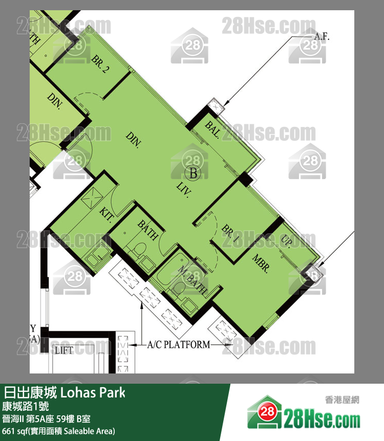 晉海II 晉海II 第5A座 59樓 B室 平面圖
