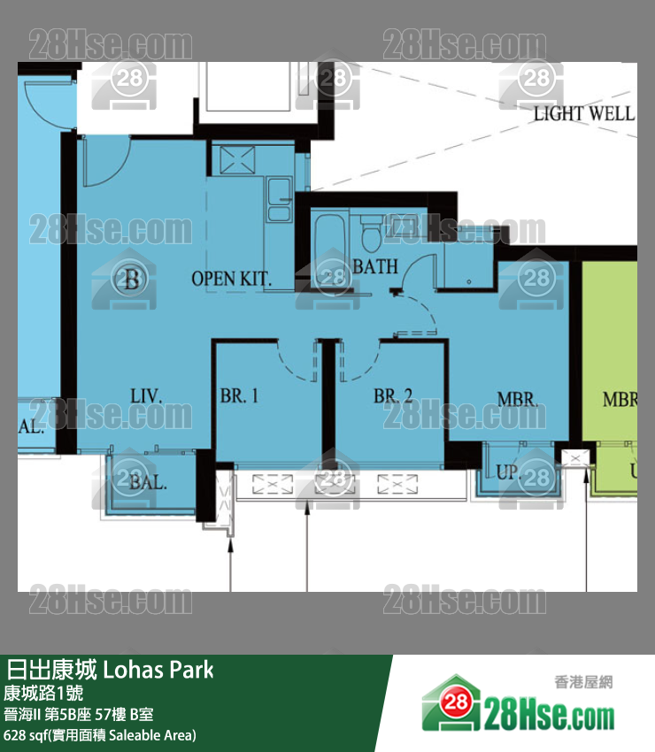 晉海II 晉海II 第5B座 57樓 B室 平面圖