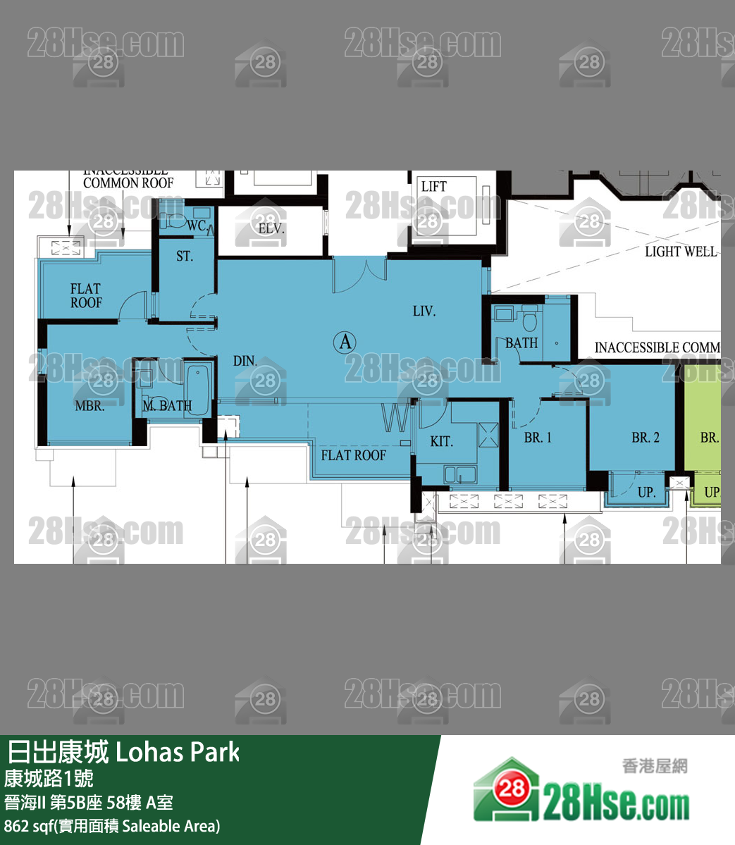 晉海II 晉海II 第5B座 58樓 A室 平面圖