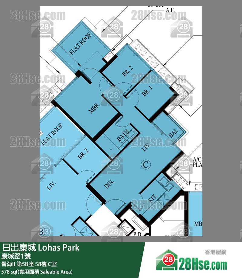 晉海II 晉海II 第5B座 58樓 C室 平面圖