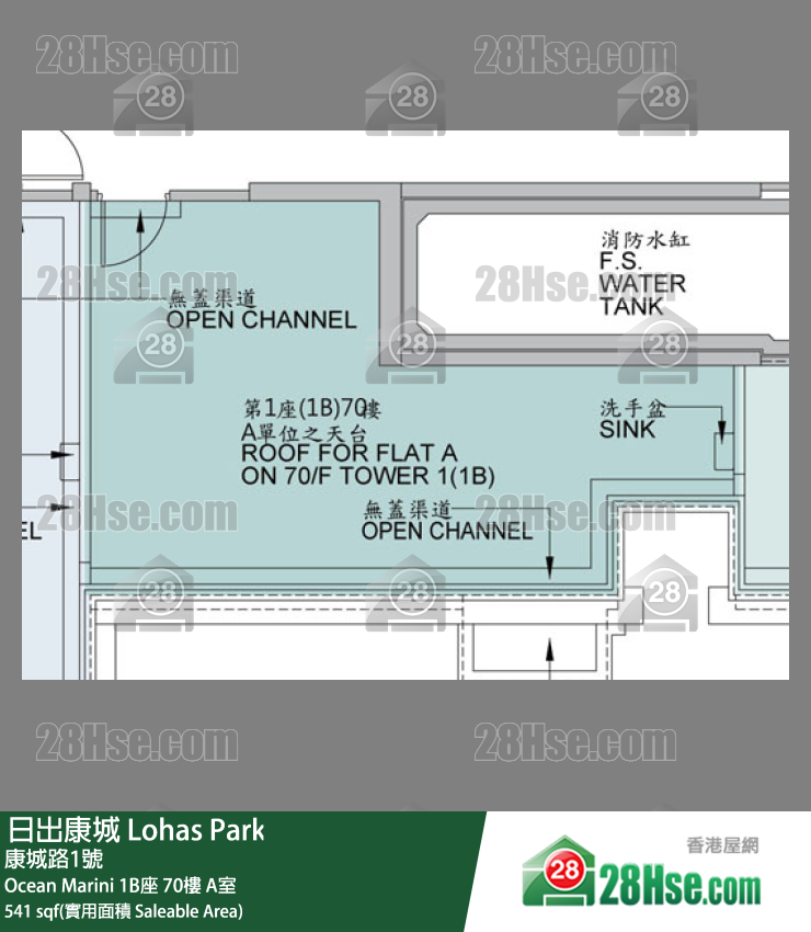 Ocean Marini Ocean Marini 1B座 70楼 A室 平面图
