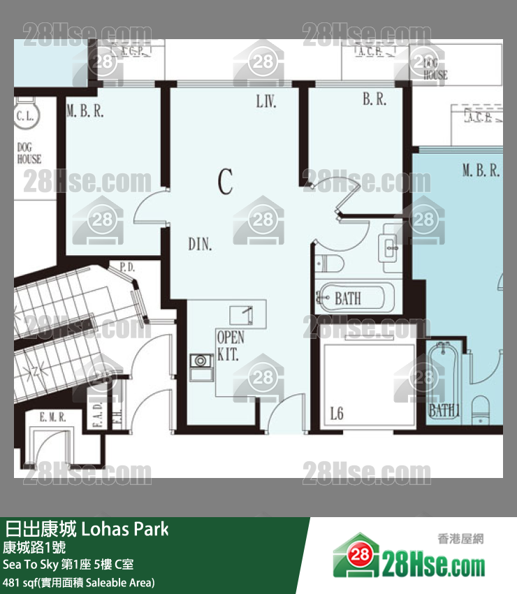 Sea To Sky 第1座 5楼 C室 平面图