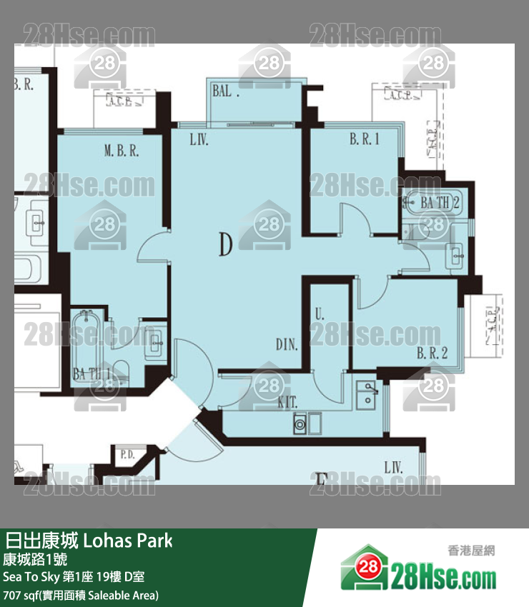 Sea To Sky Sea To Sky 第1座 19楼 D室 平面图