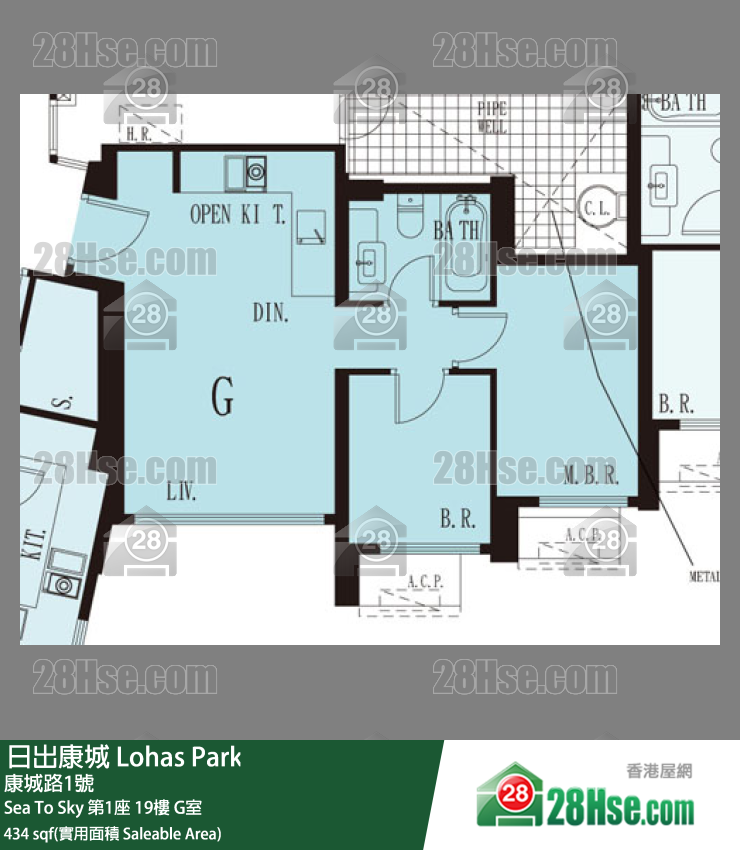Sea To Sky Sea To Sky 第1座 19楼 G室 平面图