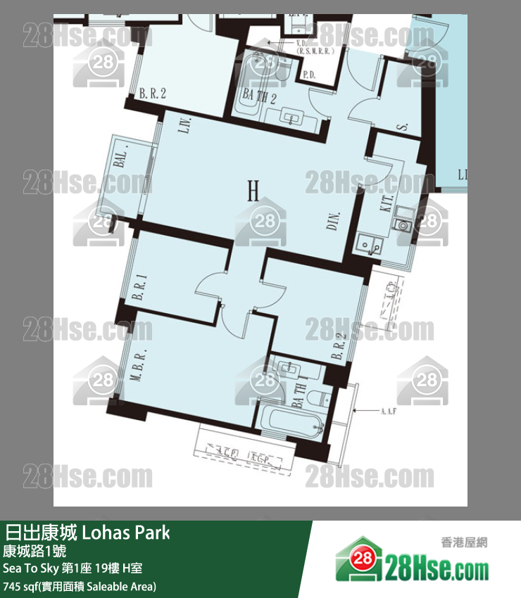 Sea To Sky Sea To Sky 第1座 19楼 H室 平面图