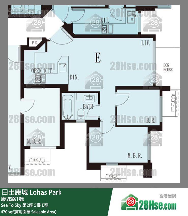 Sea To Sky 單位平面圖(由 28Hse 提供)