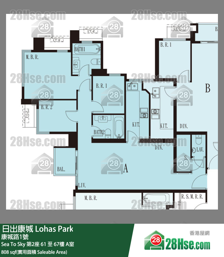Sea To Sky Sea To Sky 第2座 66楼 A室 平面图