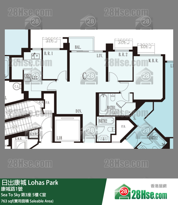 Sea To Sky 第3座 5楼 C室 平面图