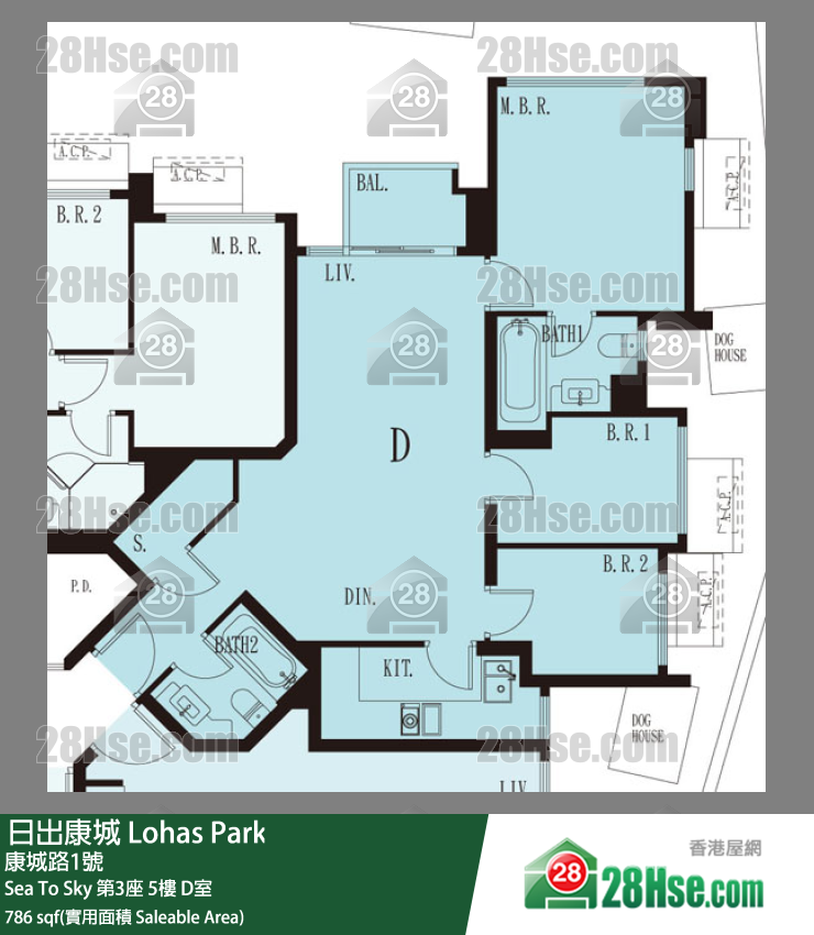 Sea To Sky 第3座 5楼 D室 平面图