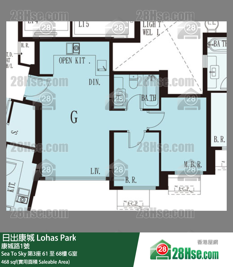 Sea To Sky Sea To Sky 第3座 61楼 G室 平面图