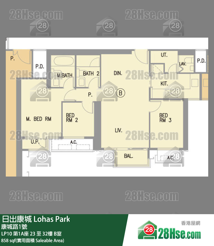 LP10 LP10 第1A座 28楼 B室 平面图