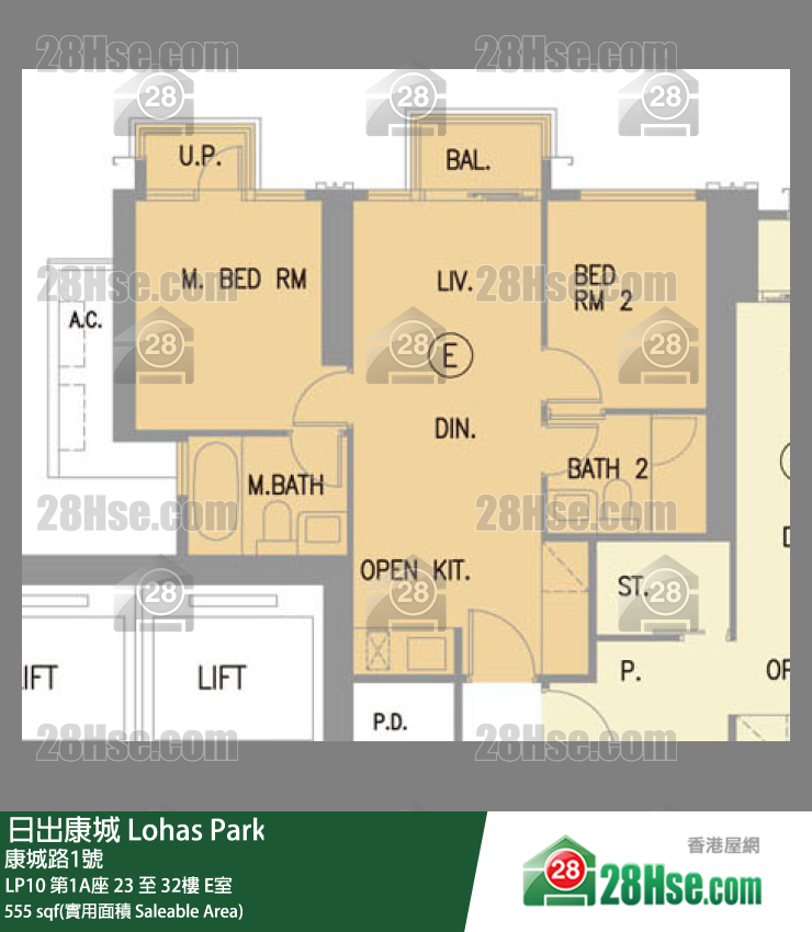 LP10 第1A座 23楼 E室 平面图