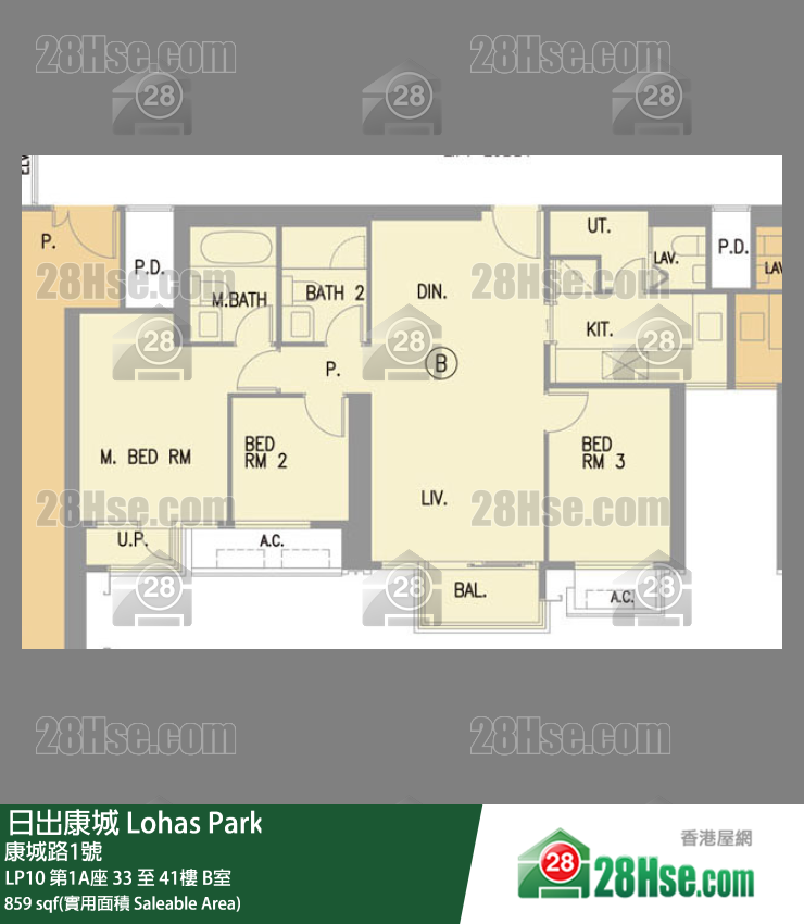 LP10 LP10 第1A座 33楼 B室 平面图