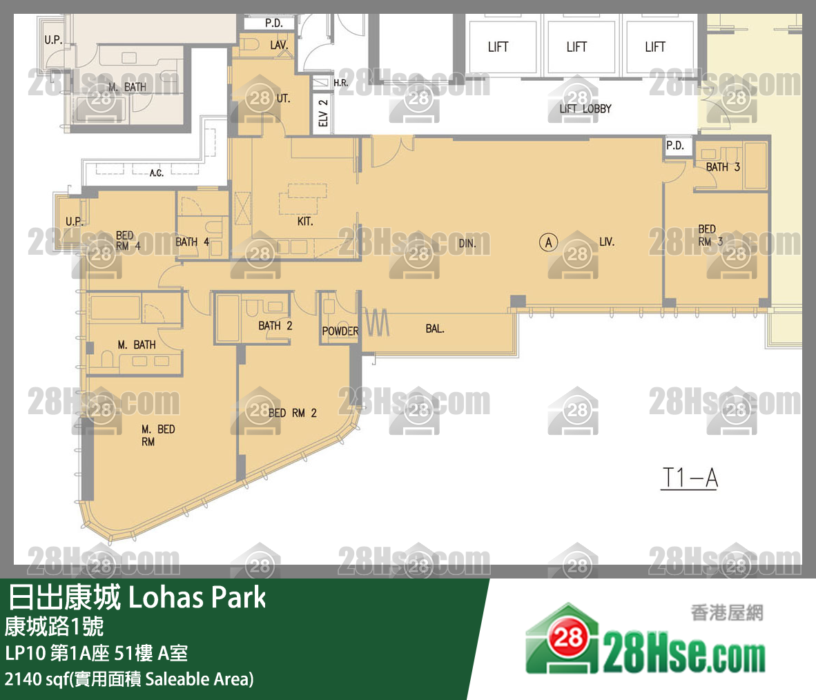 LP10 第1A座 51楼 A室 平面图