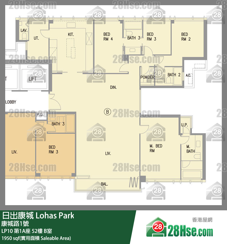 LP10 第1A座 52楼 B室 平面图