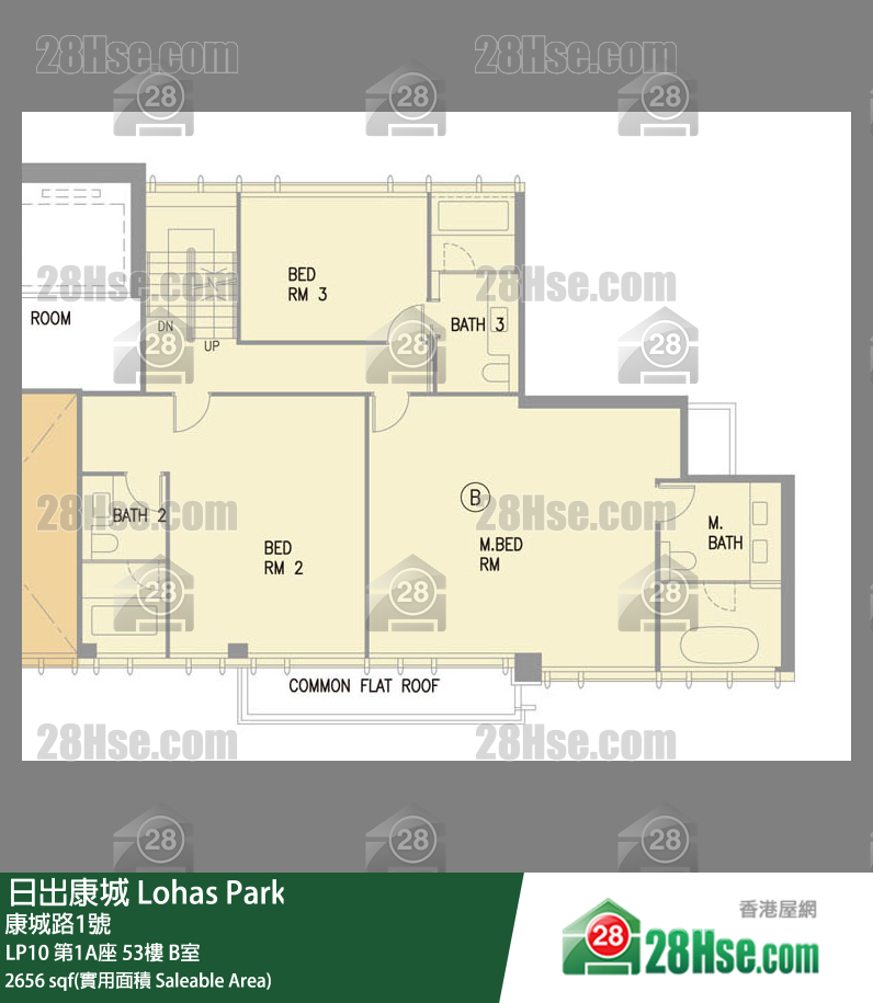 LP10 第1A座 53楼 B室 平面图