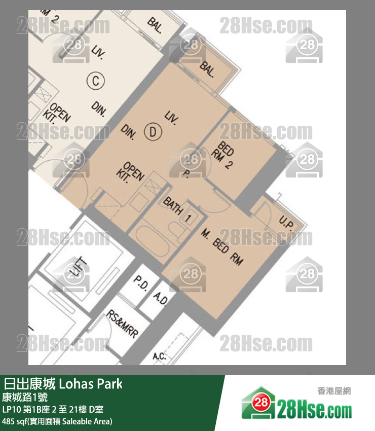 LP10 LP10 第1B座 3楼 D室 平面图