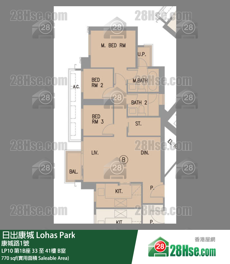 LP10 LP10 第1B座 33楼 B室 平面图