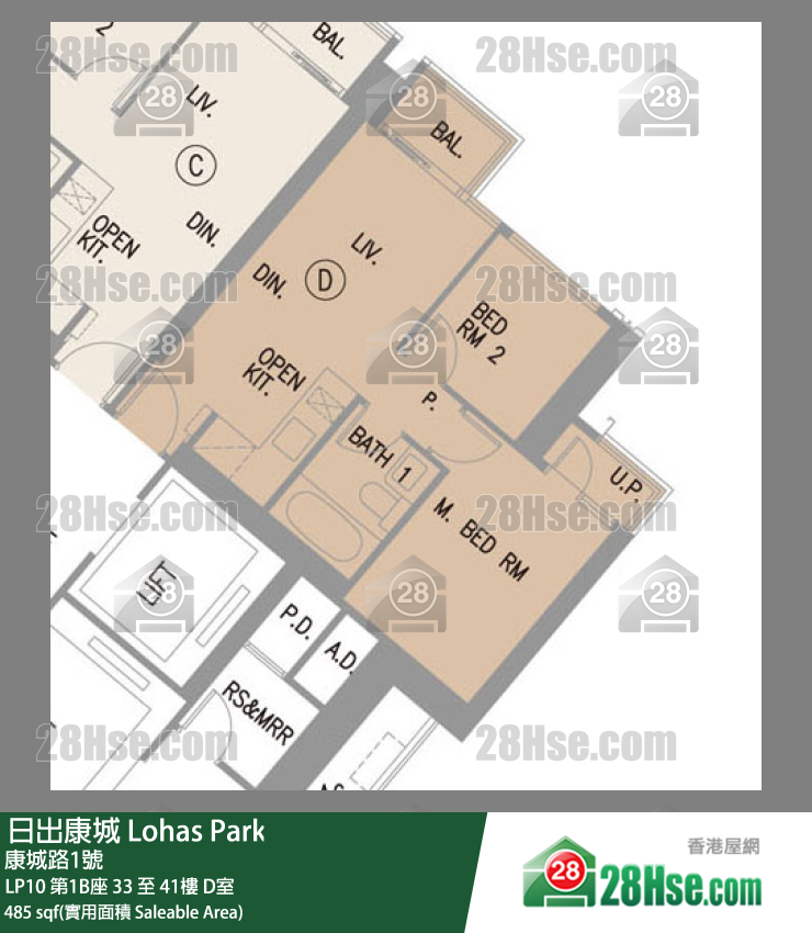 LP10 LP10 第1B座 33楼 D室 平面图
