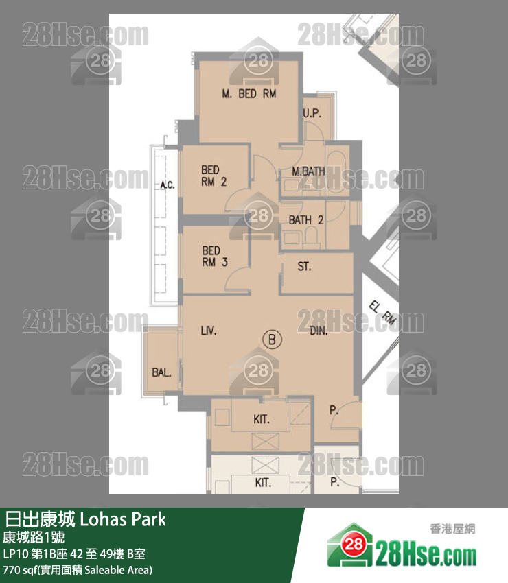 LP10 第1B座 43楼 B室 平面图