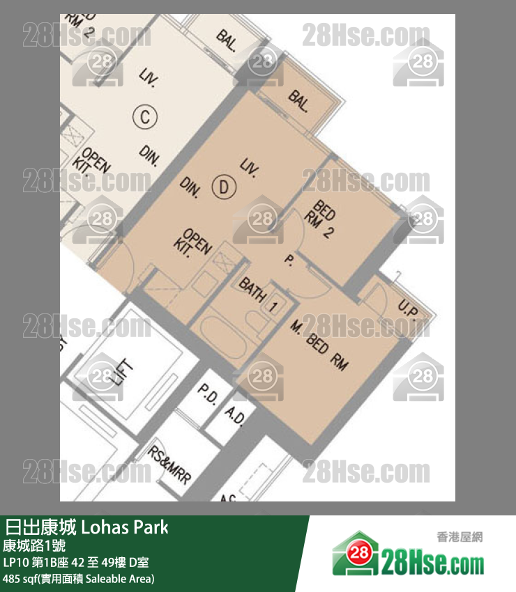 LP10 LP10 第1B座 47楼 D室 平面图