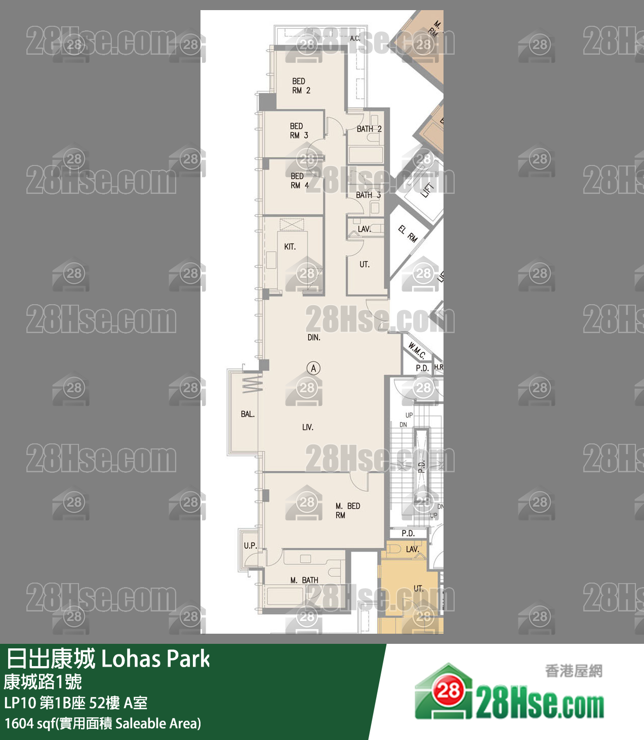 LP10 第1B座 52楼 A室 平面图