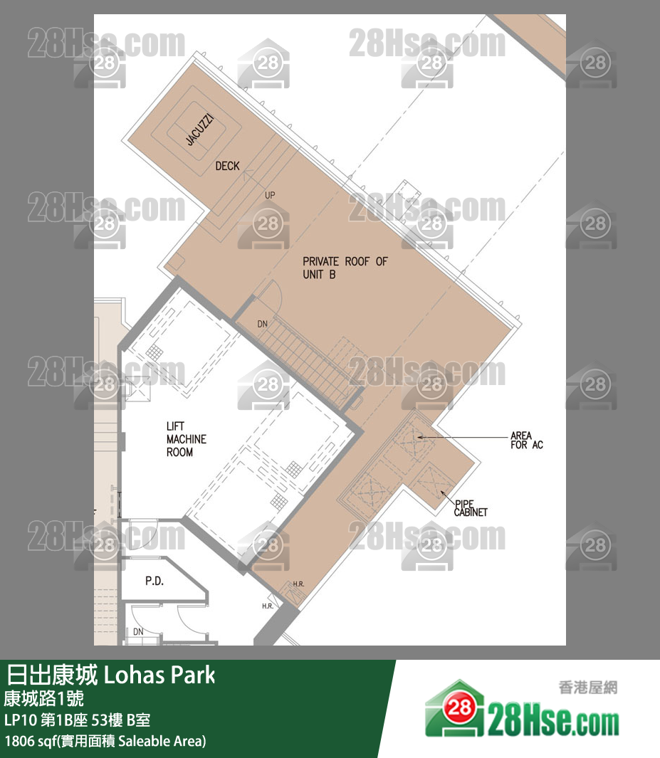LP10 第1B座53楼 B室 平面图