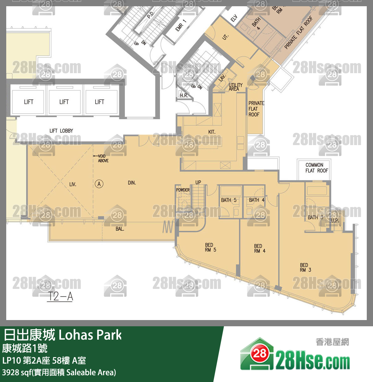 LP10 第2A座58樓 A室 平面圖