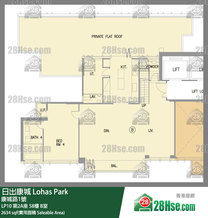 LP10 第2A座 58樓 B室 平面圖