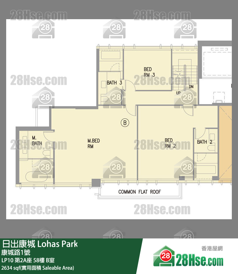 LP10 第2A座 58樓 B室 平面圖