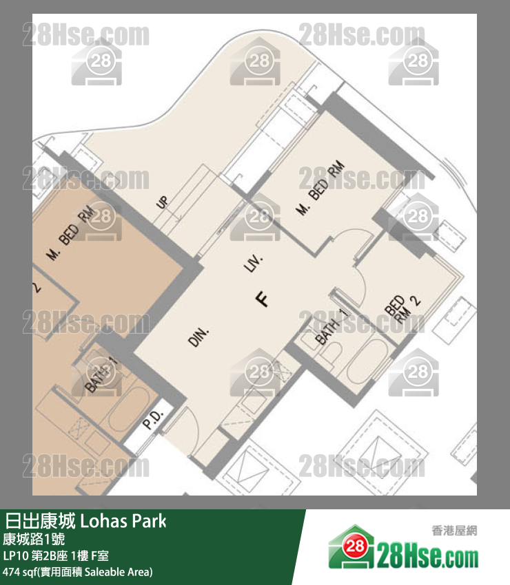 LP10 第2B座 1楼 F室 平面图