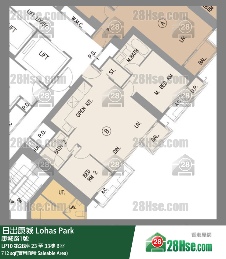 LP10 第2B座 31楼 B室 平面图