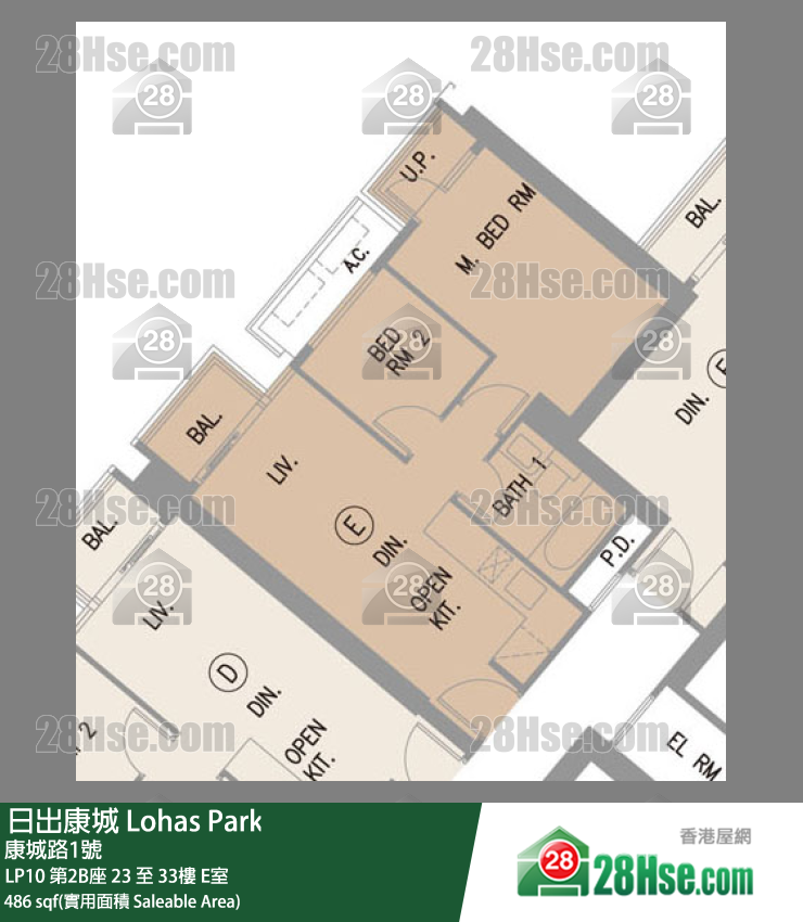 LP10 LP10 第2B座 28楼 E室 平面图