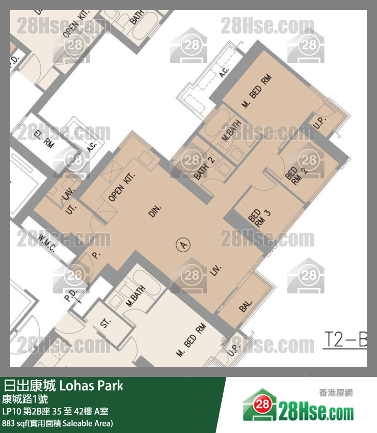 LP10 第2B座 39楼 A室 平面图