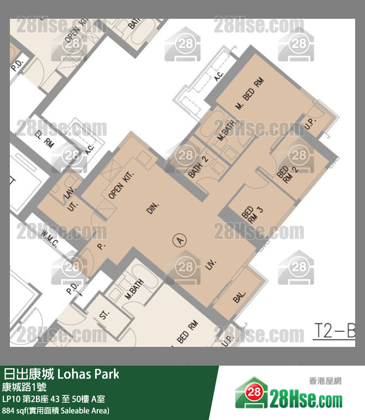 LP10 LP10 第2B座 47楼 A室 平面图